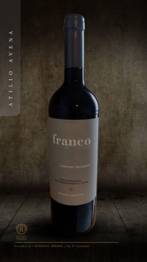 Botella del vino Atilio Avena Franco Cabernet Sauvignon de Reserva Urbana.